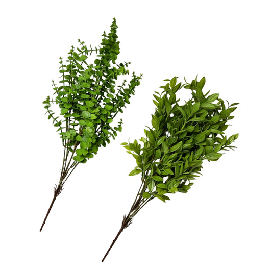 Bulk 24 Artificial Greenery Bunch 7 Stem 2 Asst