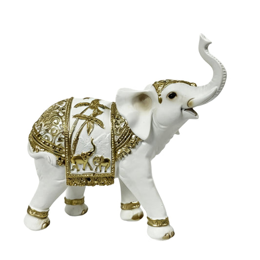 Bulk 4 Large Resin Gold Palm Elephant