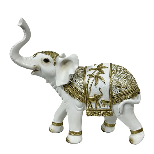 Bulk 4 Extra Large Resin Gold Palm Elephant