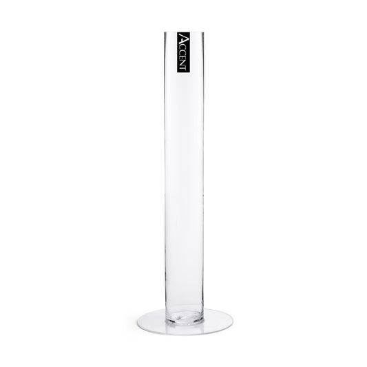 Bulk 24 Clear Slim Glass Vase With Base