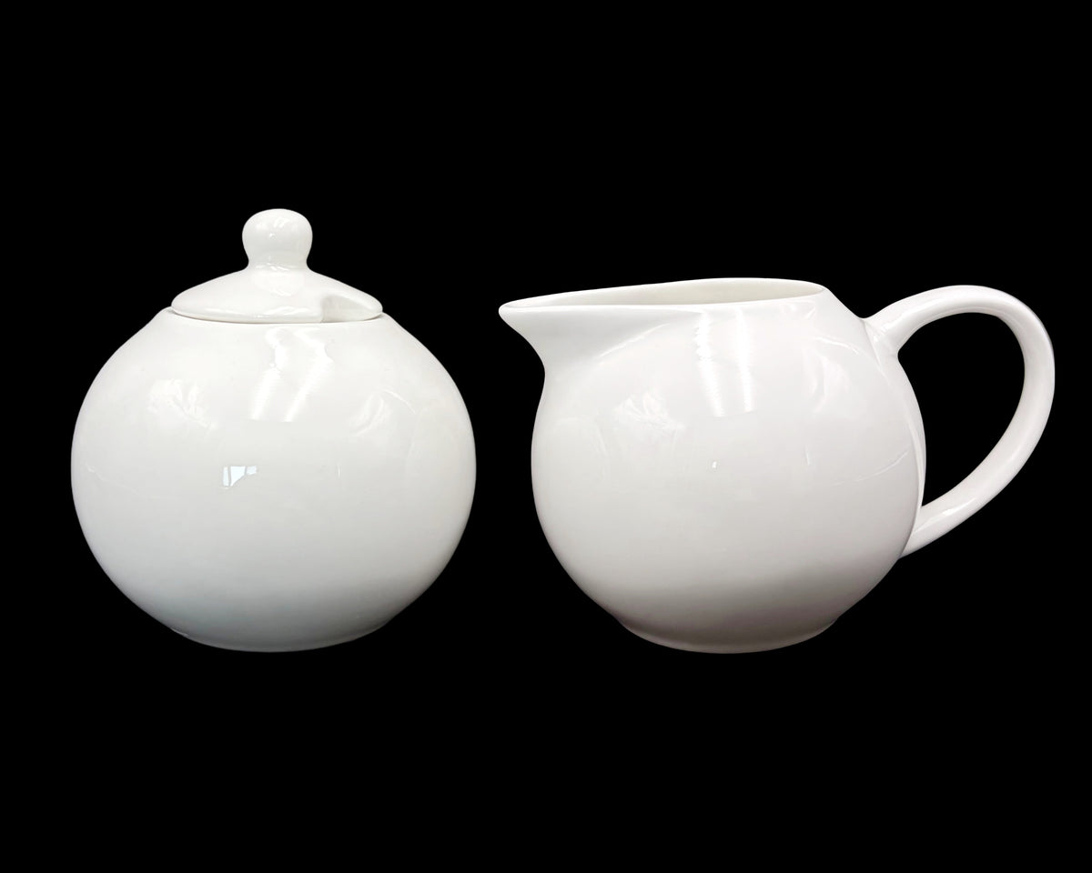 Bulk 12 White Bone China Creamer & Sugar Pot Set 200ml/230ml