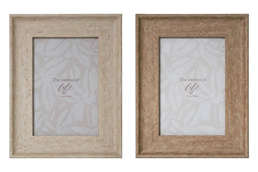Bulk 24 Ps Photo Frame Oslo Natural 10x15cm 4x6in 2 Asst