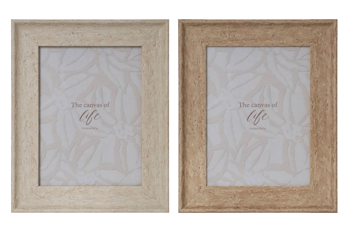 Bulk 24 Ps Photo Frame Oslo Natural 13x18cm 5x7in 2 Asst