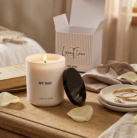 Bulk 6 Luxe Fleur My Way Soy Candle in Jar