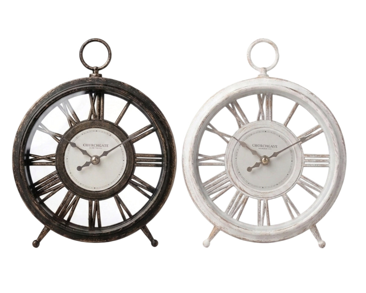 Bulk 10 Winfred Plastic Clock 16.9x22cm 2 Asst