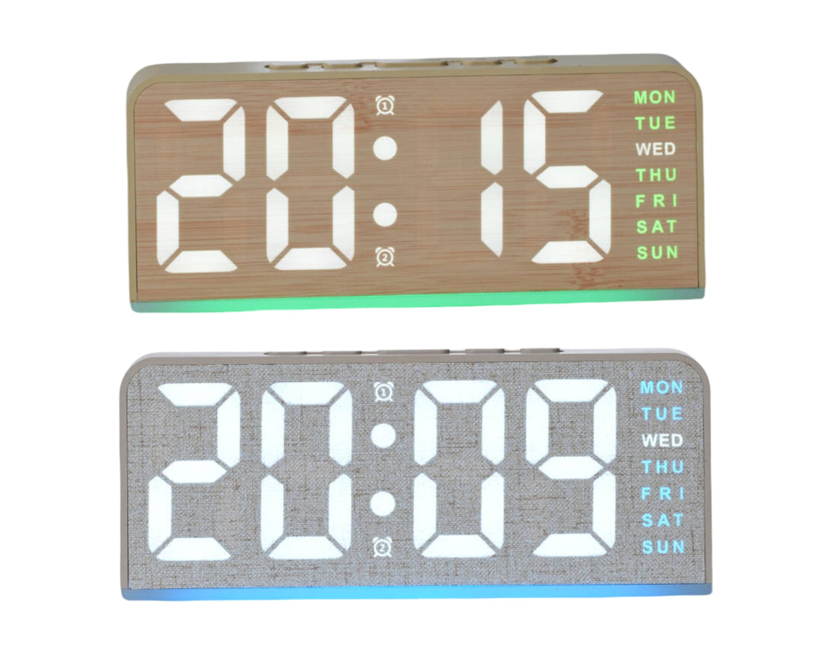 Bulk 8 Led Display Clock 10.2x11cm 2 Col