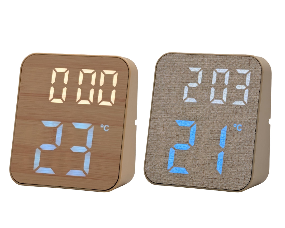 Bulk 8 Led Display Clock 16x6.5cm 2 Col