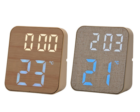 Bulk 8 Led Display Clock 16x6.5cm 2 Col