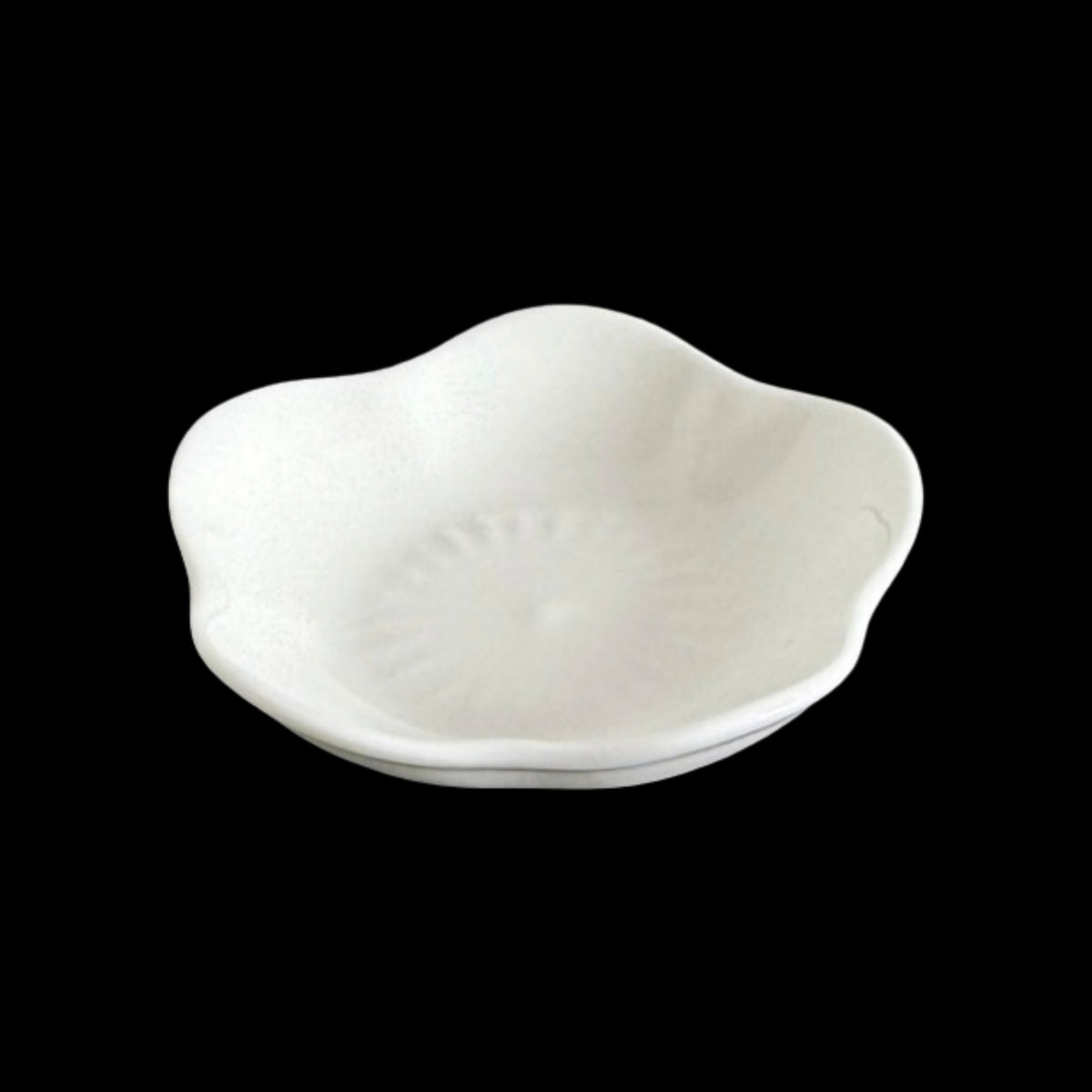 Bulk 48 White Fine Bone China Flower Shape Sauce Dish
