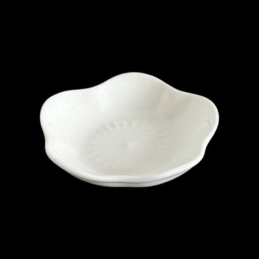 Bulk 48 White Fine Bone China Flower Shape Sauce Dish