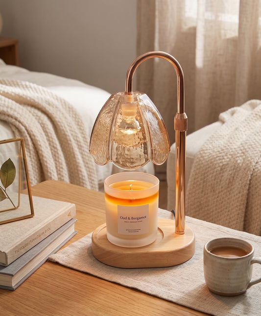 Bulk 4 Lily Shape Glass Candle Warmer Lamp