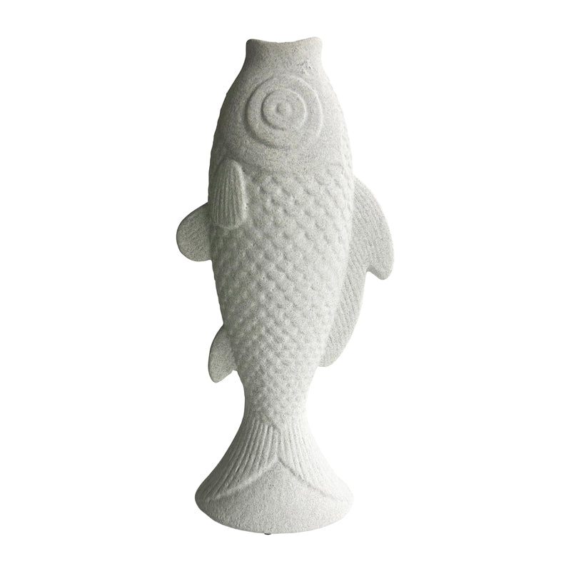 Contemporary White Fish Vase / Ornament 30cm - Image 2
