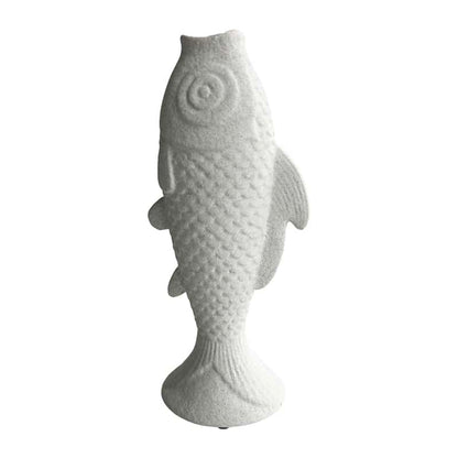 Contemporary White Fish Vase / Ornament 24cm - Image 2