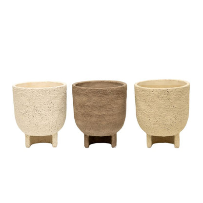 Set 3 Asst Curve Base Planters w Hole + Plug 20cm - Image 2