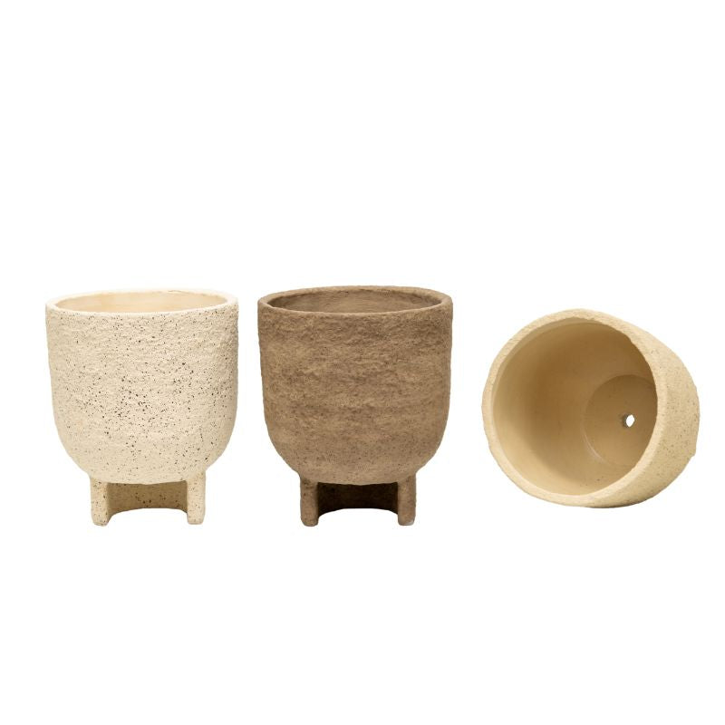 Set 3 Asst Curve Base Planters w Hole + Plug 20cm - Image 3