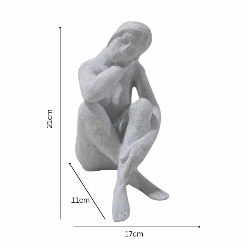 Lady Statue w Hand On Shoulder 21cm - Image 4