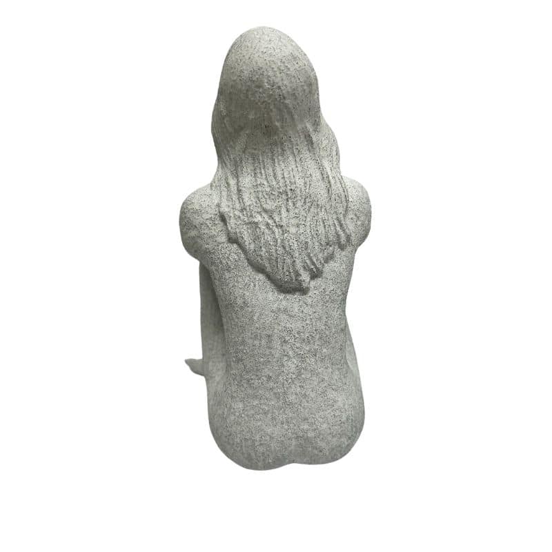 Lady Statue w Elbows On Knees 23cm - Image 3