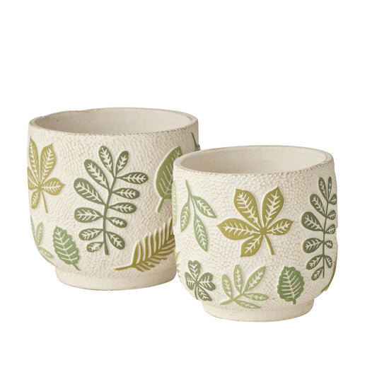 Leaf it to Me" Pot Small 12.5 x 12.5 x 11.5 cm"