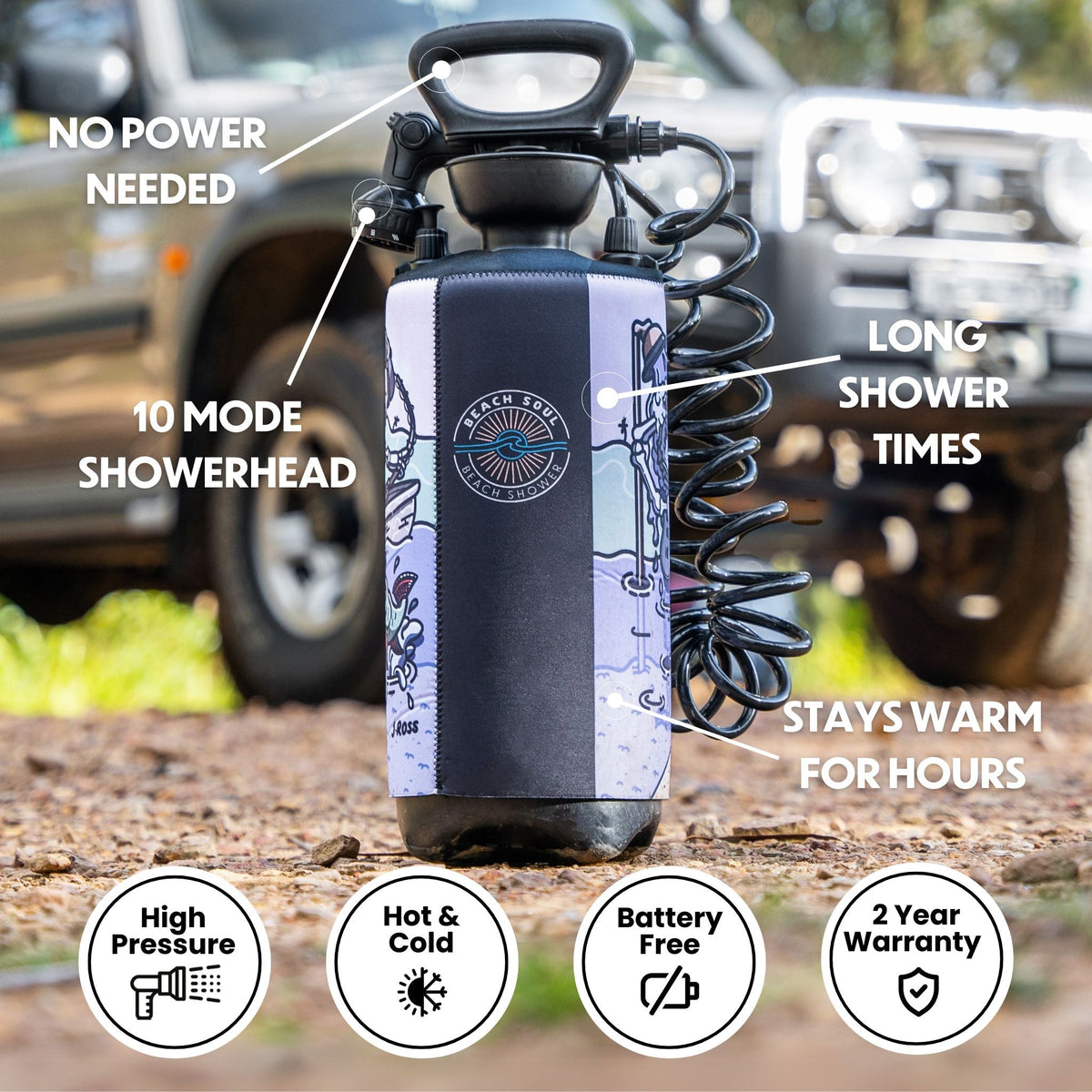 Portable Shower Skully 8L