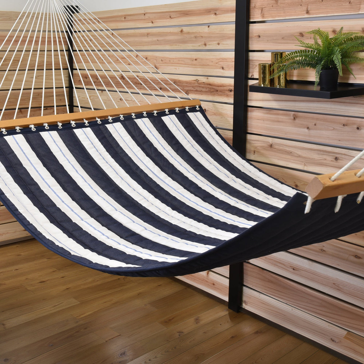Vivere Sunbrella Quilted Spreader Bar Hammock (Double) - Harbor