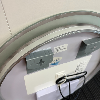 Round LED Mirror 90cm Frosted Defogger Dimmable 25mm Strip
