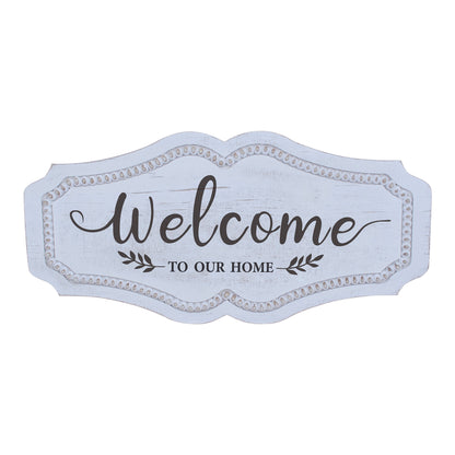Welcome to Our Home Wall Art 48cm