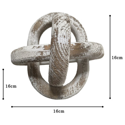 Wooden 3-Link Table Decoration 16cm - Image 2