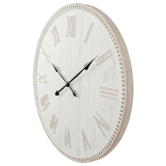 Hamptons Roman Numeral Rimmed Wall Clock 80cm