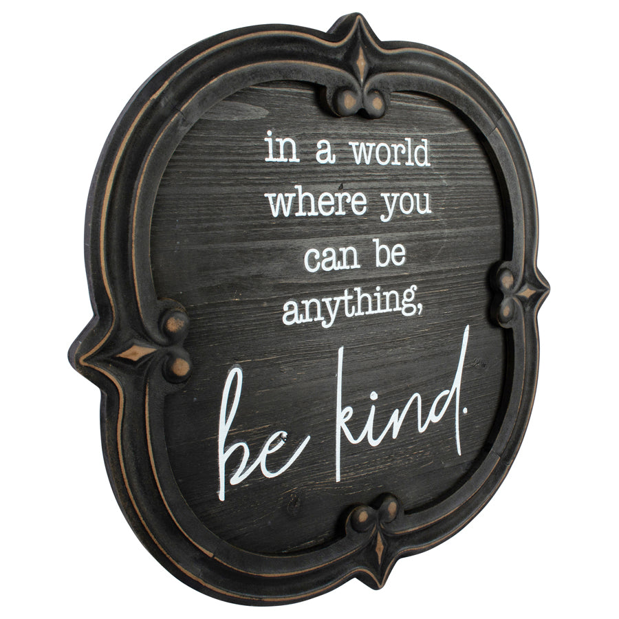Nero 'Be Kind' Carved Wall Art 60cm - Image 2