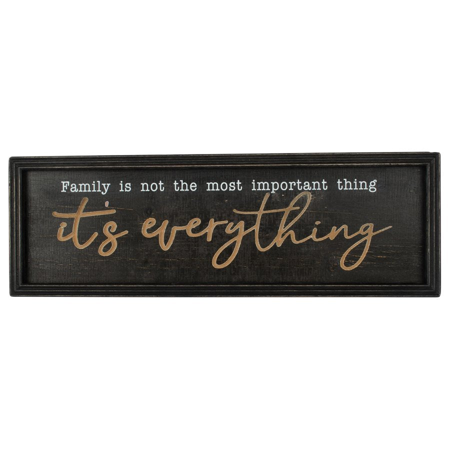 Nero 'Family is Everything' Wooden Wall Art 60x20cm
