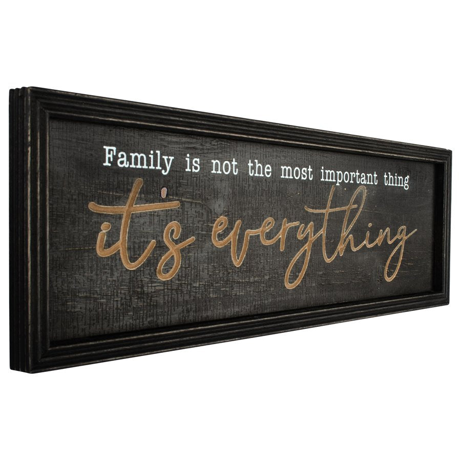 Nero 'Family is Everything' Wooden Wall Art 60x20cm - Image 2