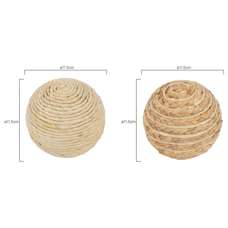 Set 2 Asst Decorative Weave Balls 14cm - Image 4