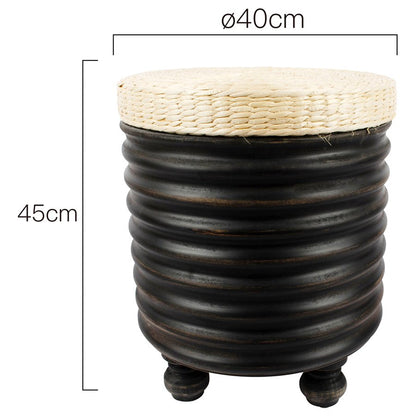Nero Wave Stool / Side Table 40x45cm - Image 3