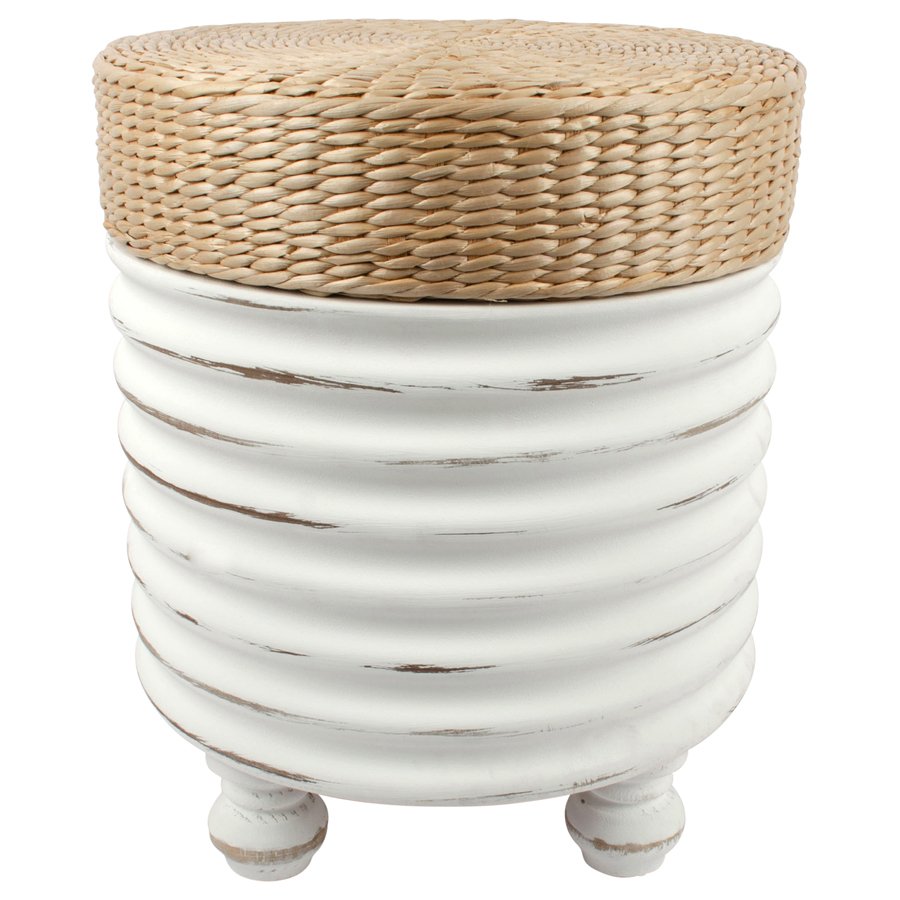 Hamptons Wave Stool / Side Table 40x45cm