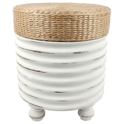 Hamptons Wave Stool / Side Table 40x45cm