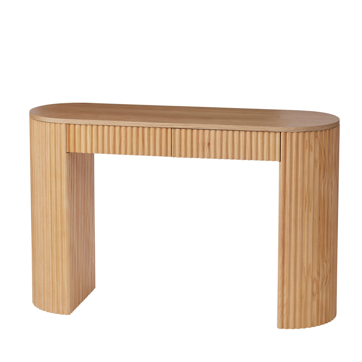 Wooden Table With Fluted Panelling 76cm