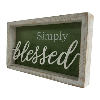 Simply Blessed 3D Plaque Wall Art in Shadow Box Frame 28cm - Image 2