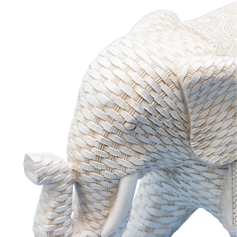 Woven Look Dad Elephant Ornament 30cm - Image 2