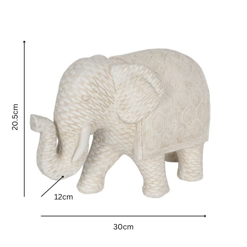Woven Look Dad Elephant Ornament 30cm - Image 3