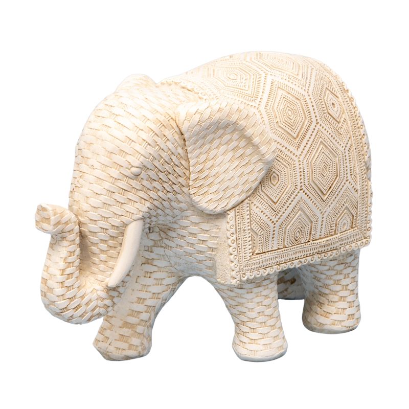 Woven Look  Elephant Ornament 17cm - Image 3