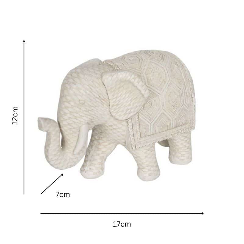 Woven Look  Elephant Ornament 17cm - Image 4