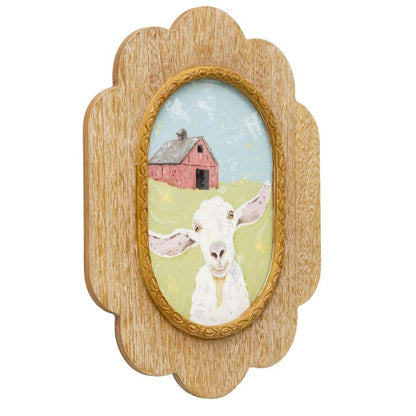 Smiling Sheep Framed Wall Art 39cm - Image 4