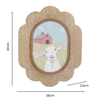 Smiling Sheep Framed Wall Art 39cm - Image 5