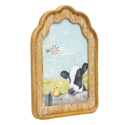 Cow + Chick Framed Wall Art 30cm - Image 2