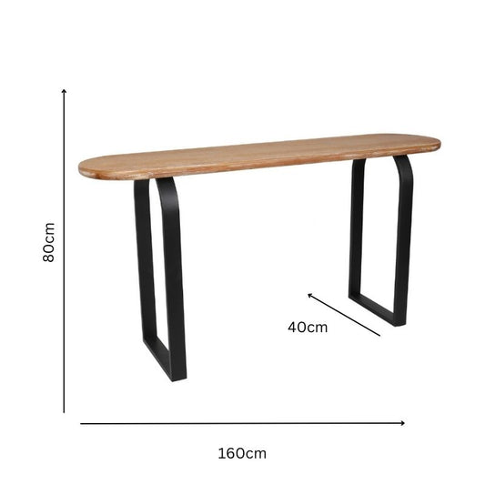 Contemporary Oval Console Table 160cm - Image 2