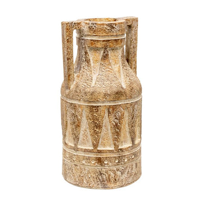 Aged Tribal Style Decorative Urn / Dried Flower Vase 46cm - Image 3
