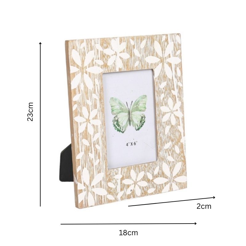Flowers Design Photo Frame '4x6in' 23cm - Image 5