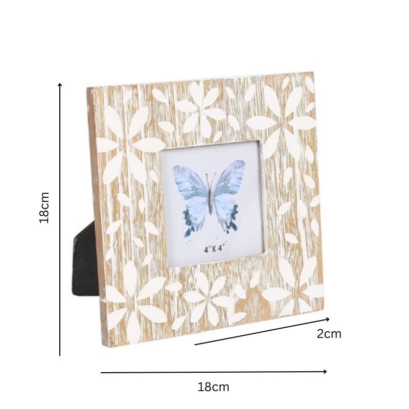 Flowers Design Photo Frame '4x4in' 18cm - Image 5