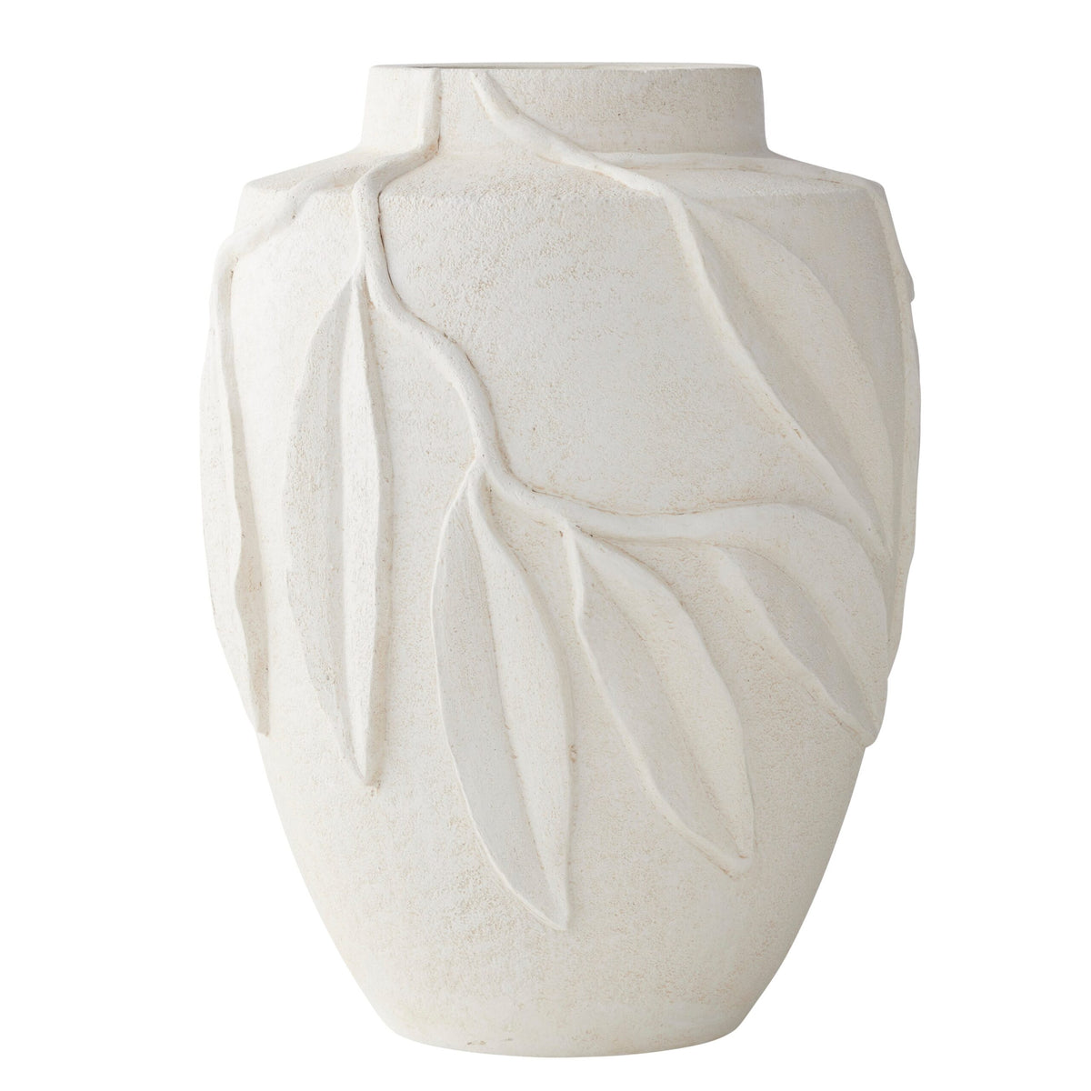 Gum Leaf White Vase 40cm