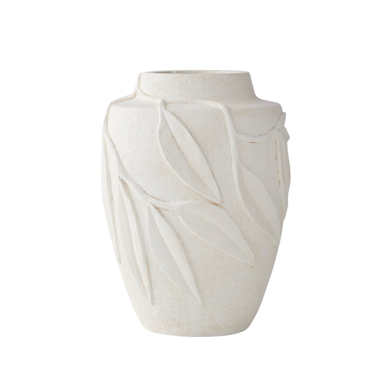 Gum Leaf White Vase 32cm
